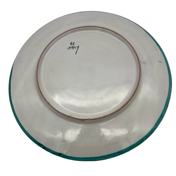 Ceramic Collectible Plate w/ Grape Design Italy Signed 10" Textured - Picture 2 of 6